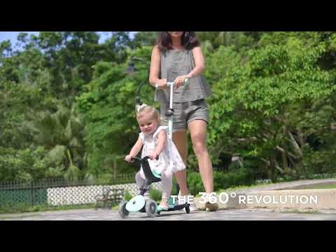 Globber GO•UP Active Lights 360° Foldable Convertible Scooter (LED Wheels) - Mint