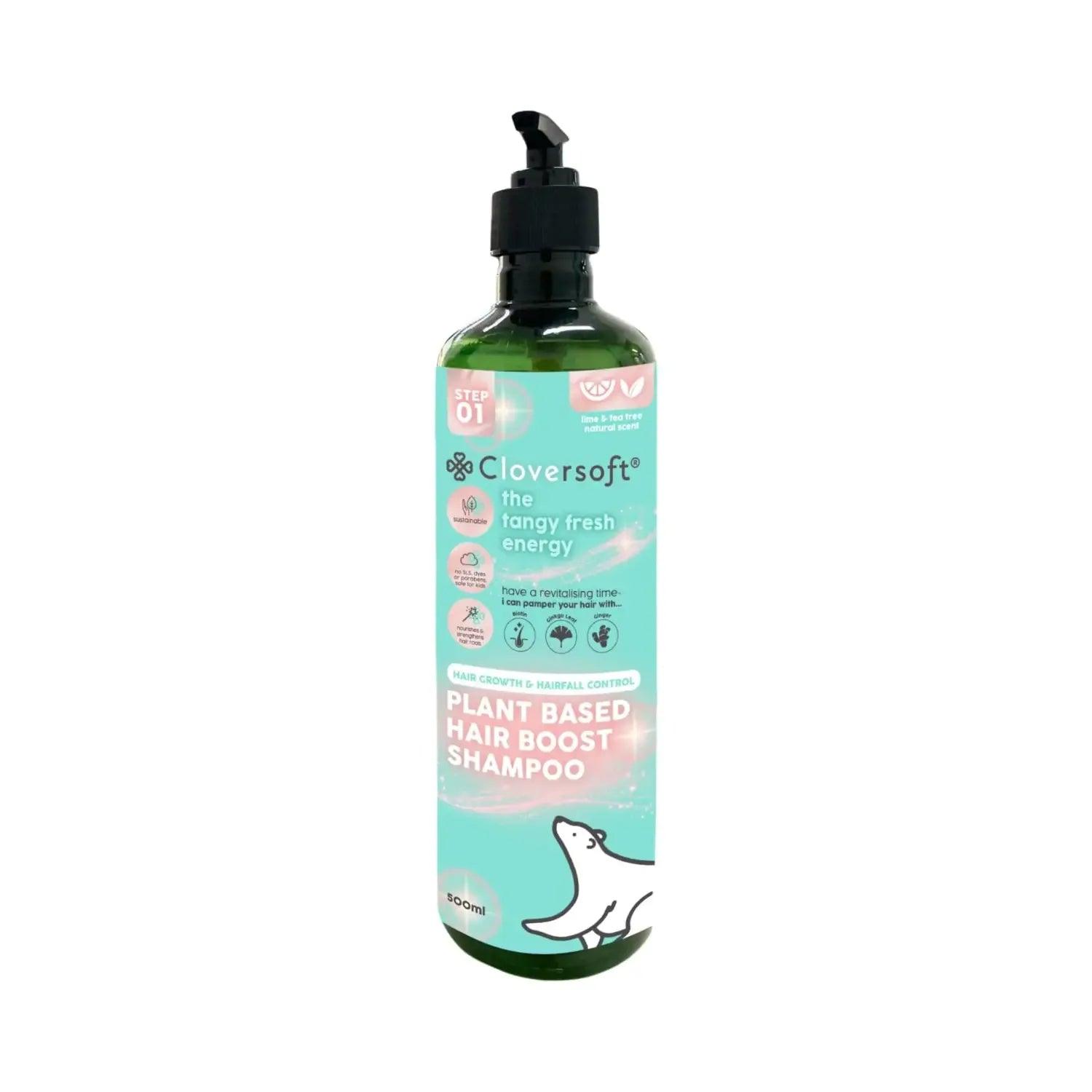 Cloversoft Plant Based Hair Boost Shampoo, 500ml - Lime & Tea Tree (Ex
