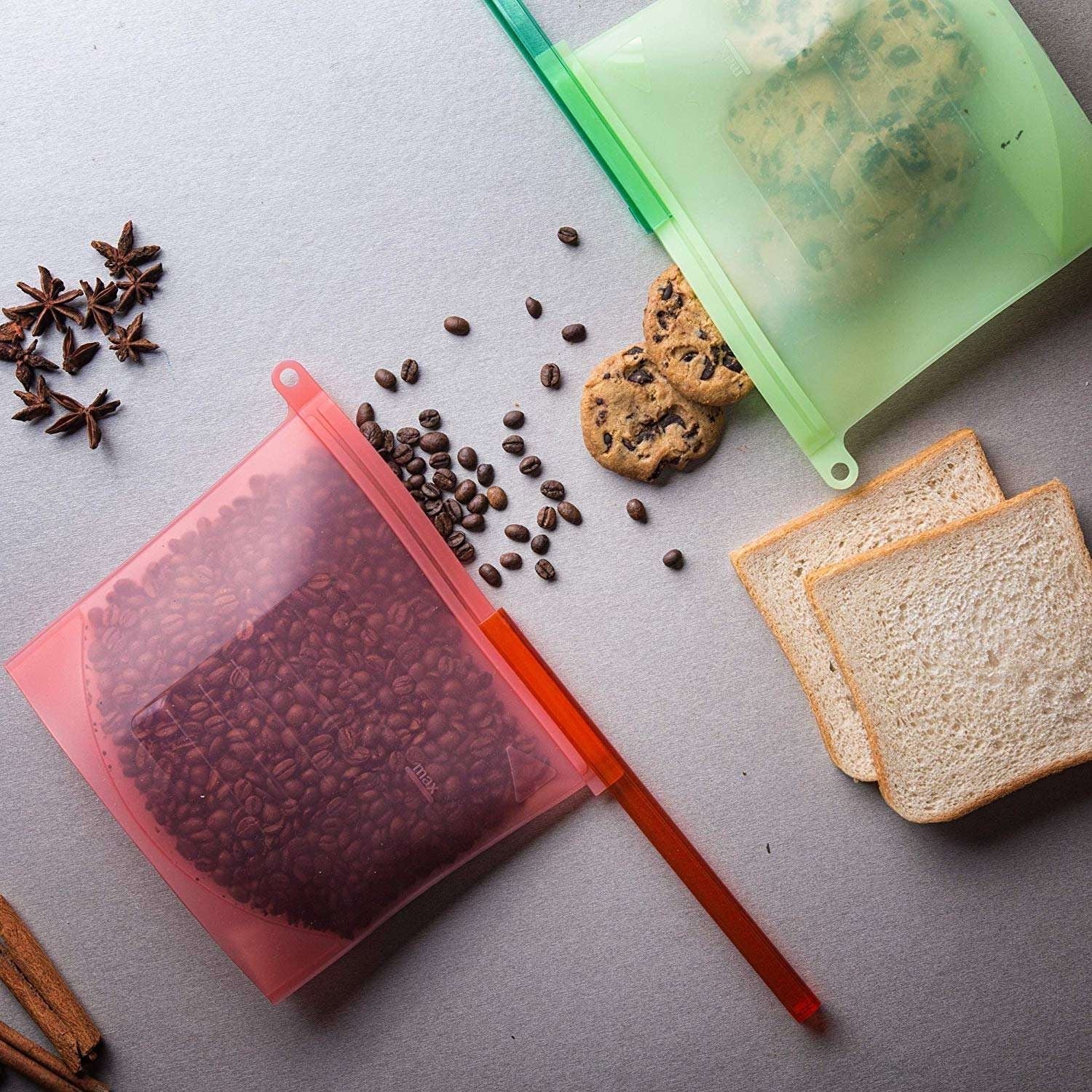 Biomom Leakproof Silicone Food Storage Bag - Clear (3 Sizes)