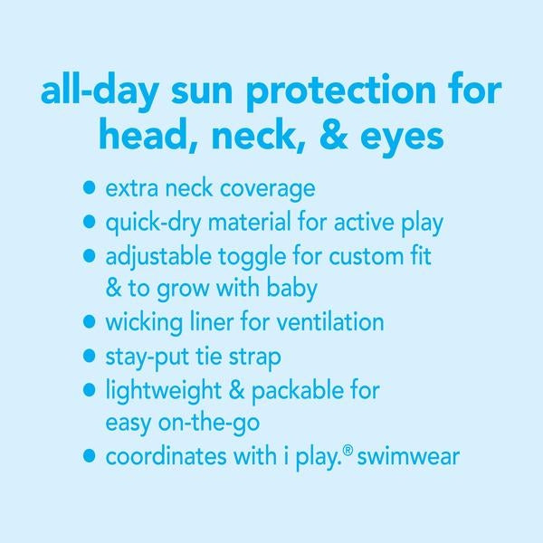 IPlay Flap Sun Protection Baby Hat - Dark Green Fern