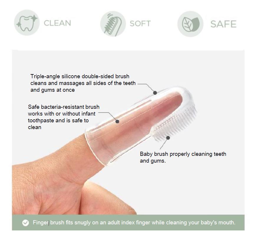 Moyuum Infant Finger Baby Toothbrush with Case