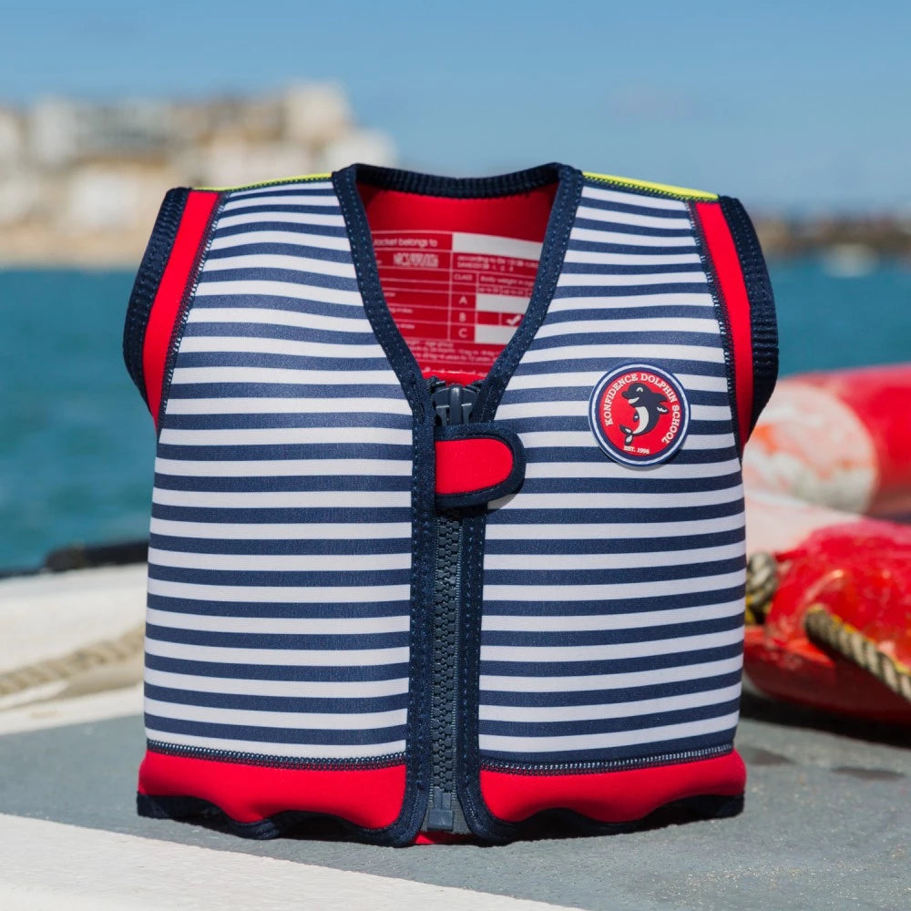 Konfidence Original Children Swim Jacket - Hamptons Navy Stripe (3 Sizes)