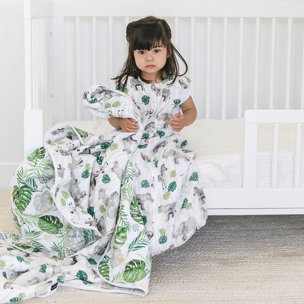 Bebe Au Lait Muslin Bedtime Sleeper - Jungle (2 Sizes)