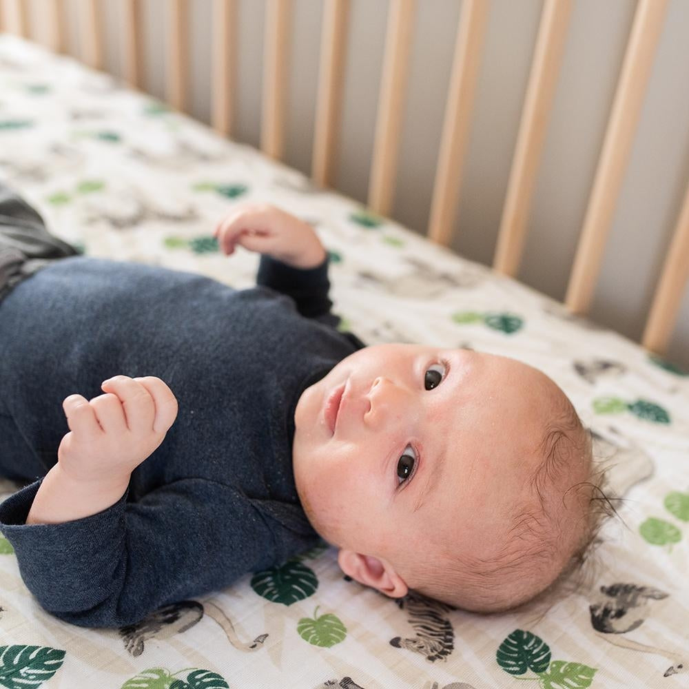 Bebe Au Lait Classic Muslin Fitted Crib Sheet (70x130cm) (18 Designs) - Pupsik Singapore