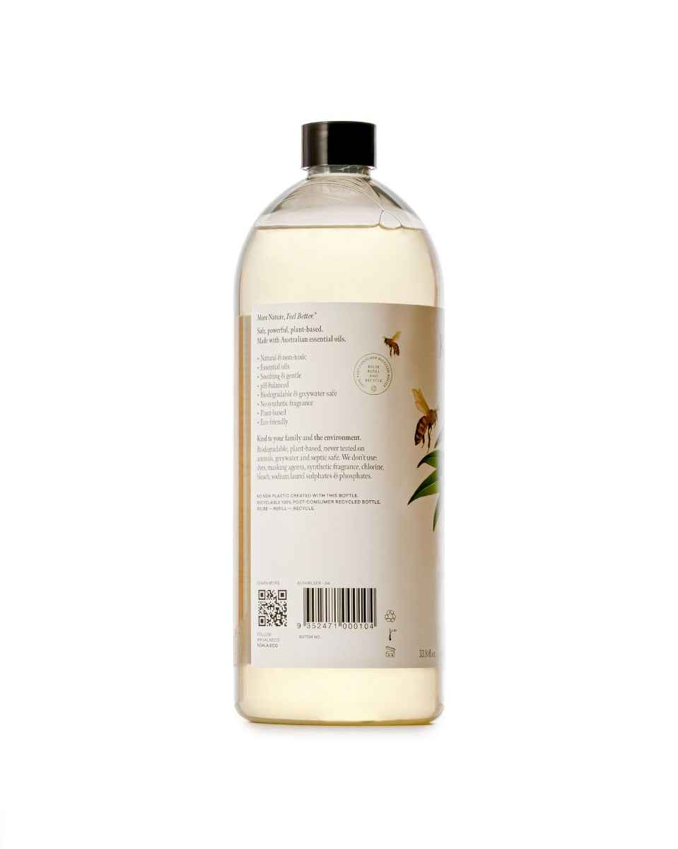 Koala Eco Natural Hand Wash, 1L Refill - Lemon Scented Eucalyptus & Rosemary Essential Oil (Exp 08/27)