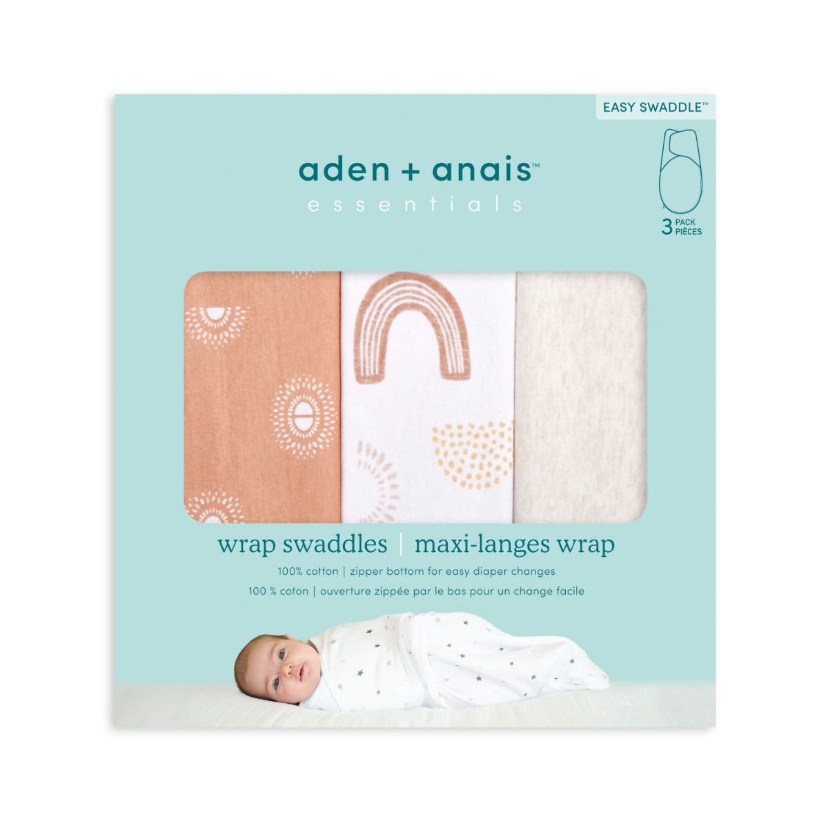 Aden Anais Essentials Swaddle Wrap  (3pk) , 0-3 months (14 Designs) - Pupsik Singapore
