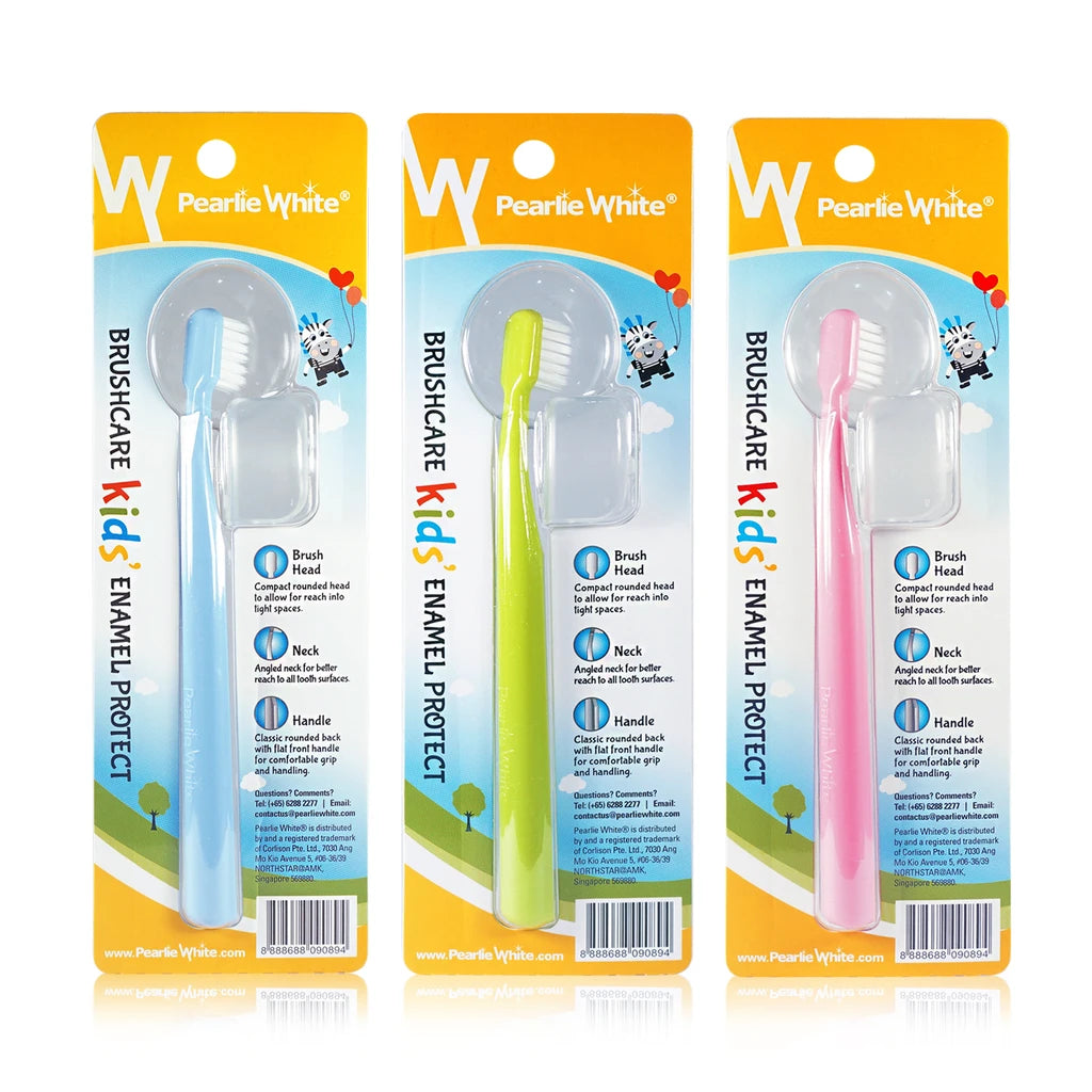 Pearlie White BrushCare Enamel Protect Kids Extra Soft Toothbrush (3pk)