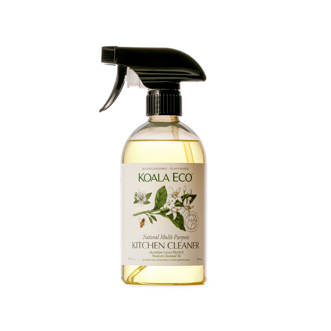 Koala Eco Natural Multi-Purpose Kitchen Cleaner, 500ml - Lemon Myrtle & Mandarin Essential Oil (Exp 05/27)