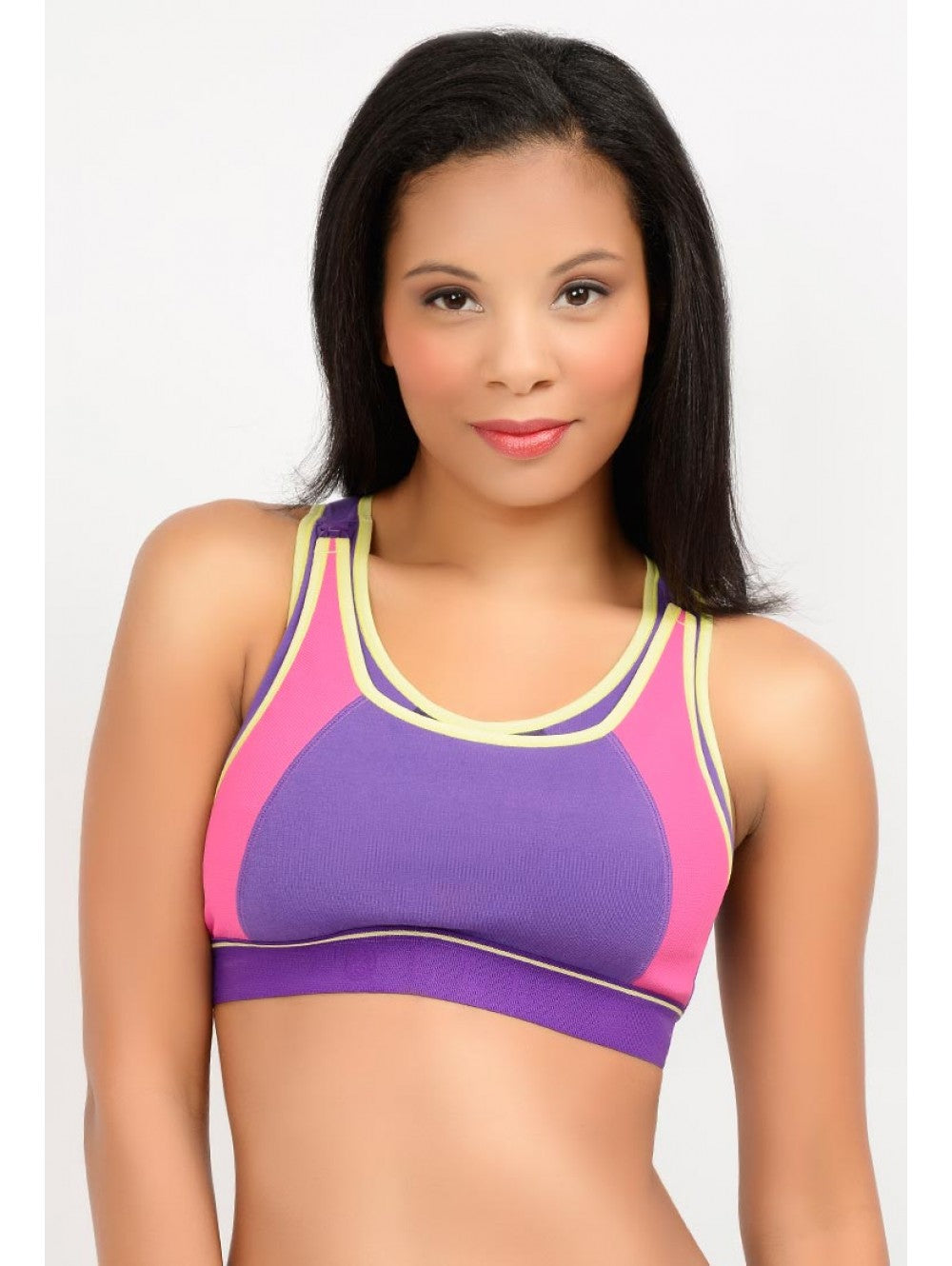 La Leche League Nursing Sport Bra - Purple Fuchsia