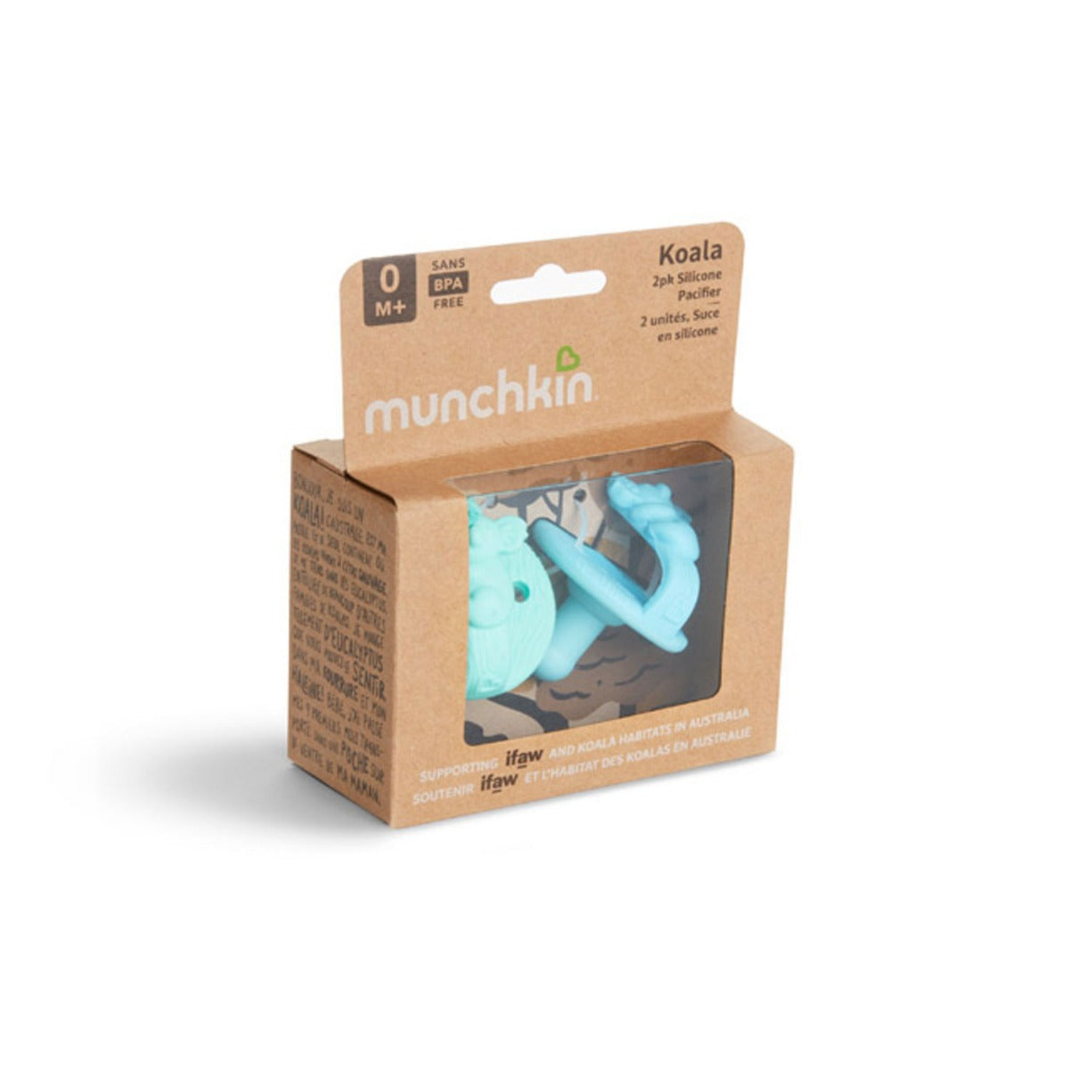 Munchkin WildLove Koala Pacifier, 2pk - Blue/Mint