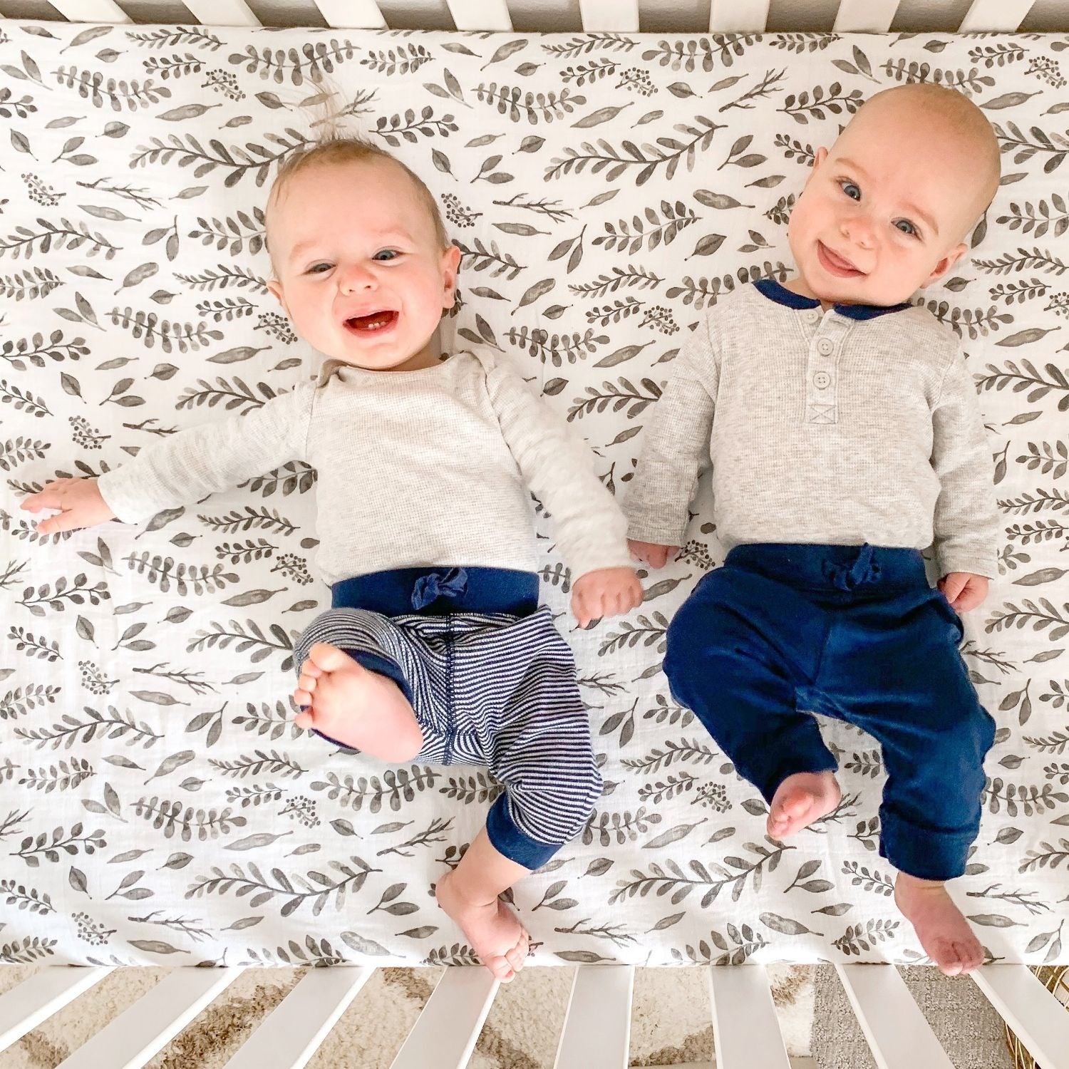 Bebe Au Lait Classic Muslin Fitted Crib Sheet (70x130cm) (18 Designs) - Pupsik Singapore