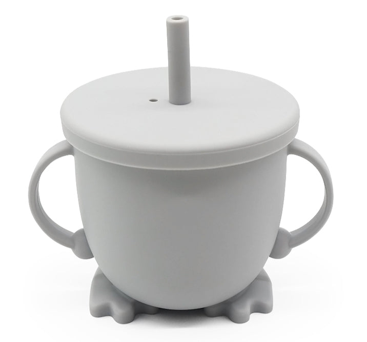 Biomom Happy Feet Silicone Straw Cup (5 Colours)