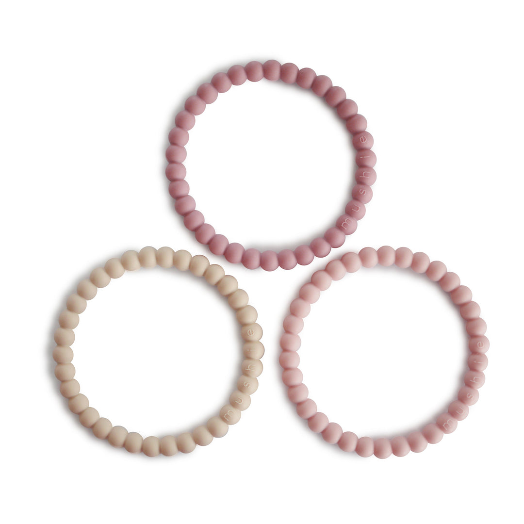 Mushie Pearl Teether Bracelet, 3pk (6 Colors) - Pupsik Singapore