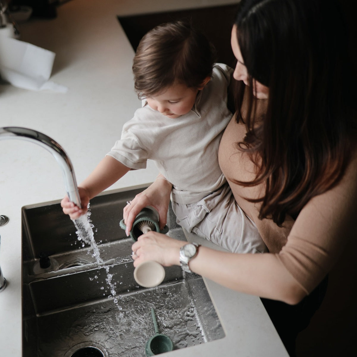 Mushie Silicone Baby Bottle Brush (3 Colors)