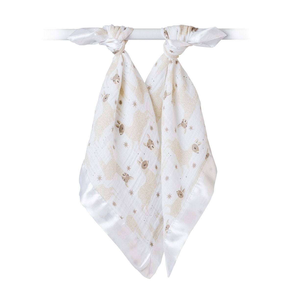 Lulujo Baby Muslin Security Blankets, 2pk (4 Designs)