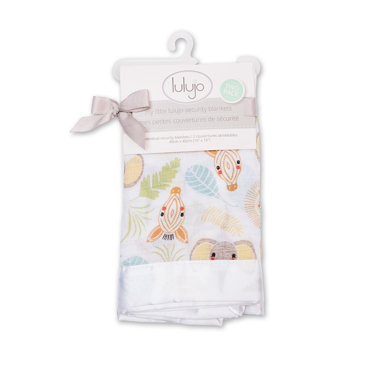 Lulujo Baby Muslin Security Blankets, 2pk (4 Designs) - Pupsik Singapore