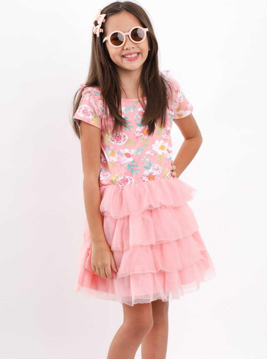 Oobi Lola Pink Watercolor Dress (3 Sizes)