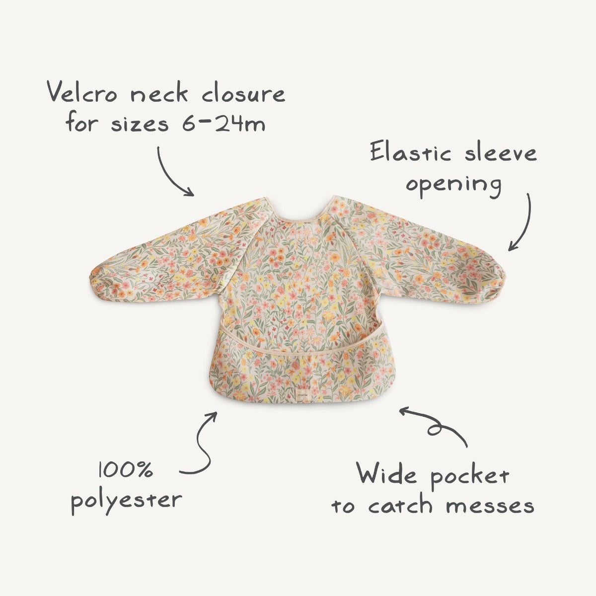 Mushie Long Sleeve Baby Bib (8 Designs)