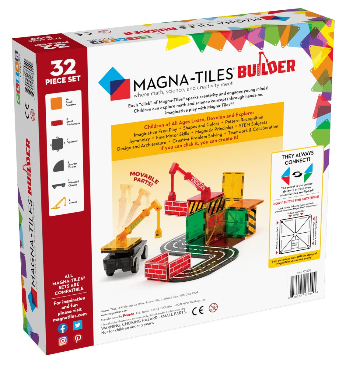 Magna-Tiles Builder 32-Piece Set