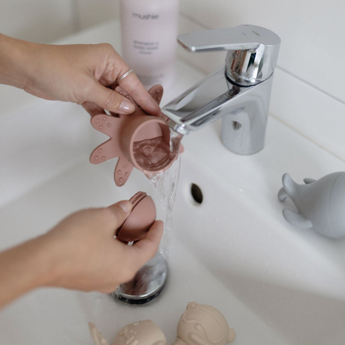 Mushie Mold Free Bath Play Set, 4pcs (3 Designs) - Pupsik Singapore