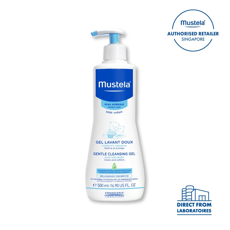 Mustela Gentle Cleansing Gel for Hair & Body, 500ml - Dermo Cleansing Gel (exp 11/27)