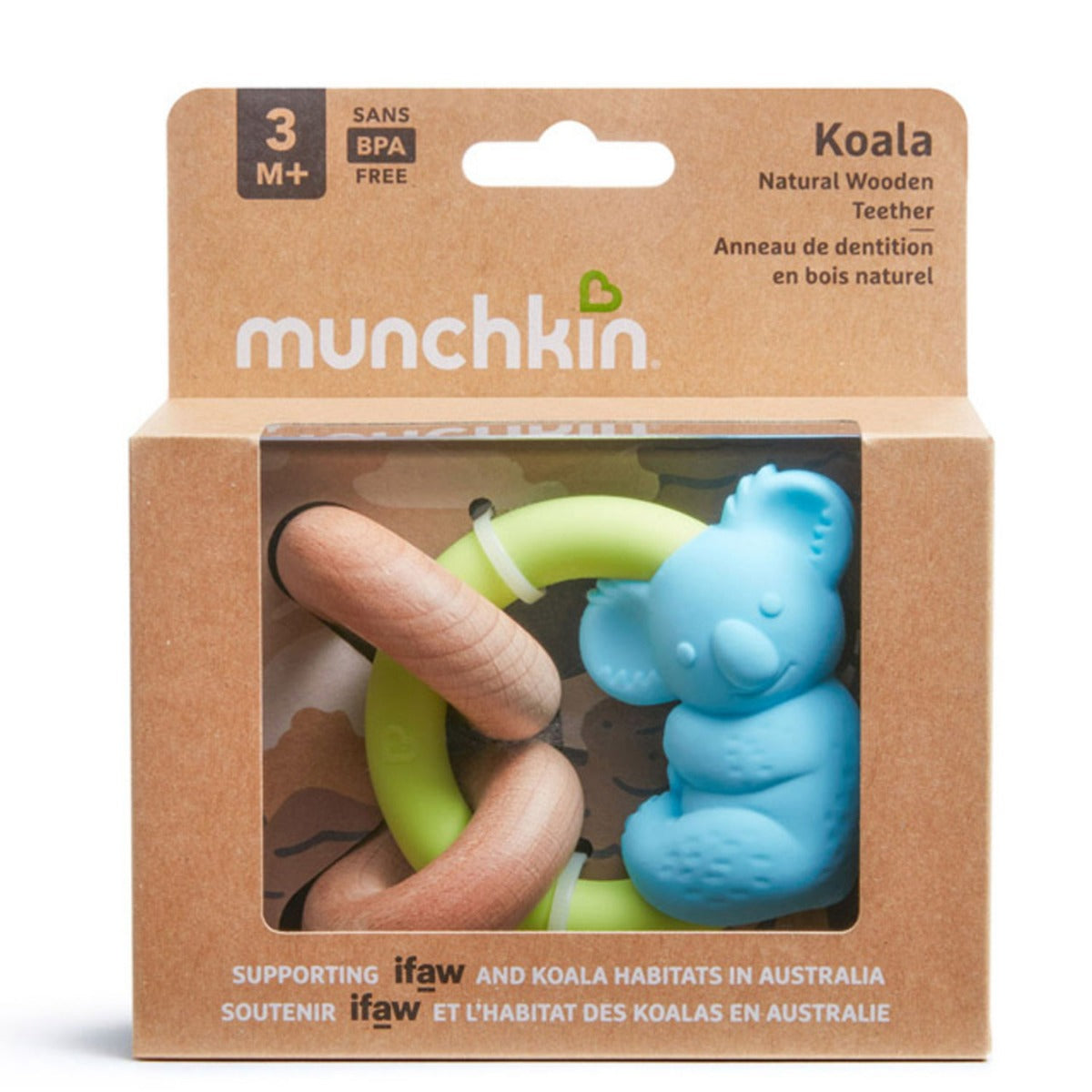 Munchkin WildLove Koala Natural Wooden Teether