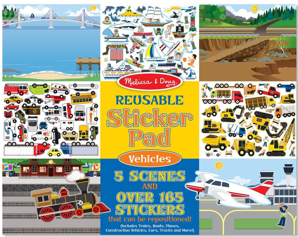 Melissa & Doug Reusable Sticker Pad (3 Themes) - Pupsik Singapore