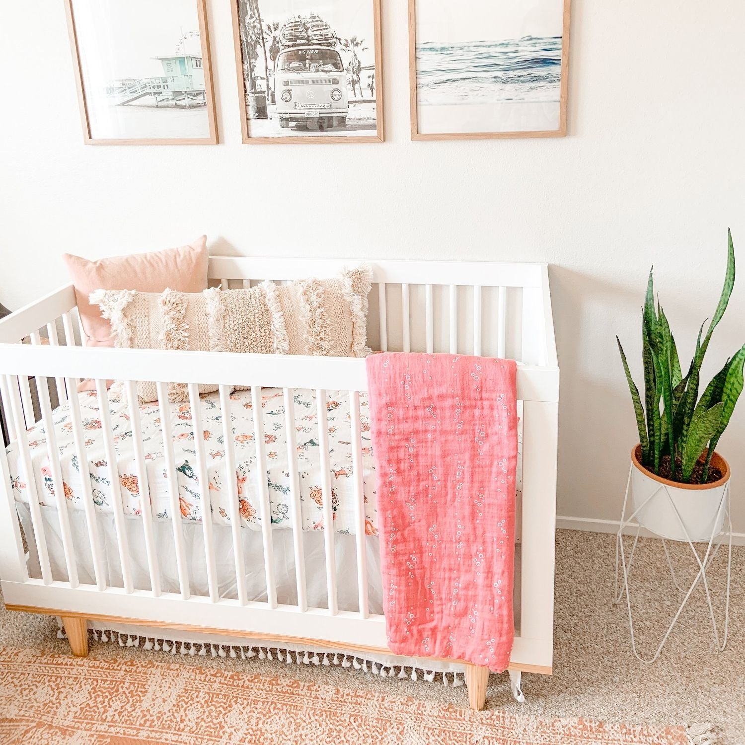 Bebe Au Lait Luxury Muslin Fitted Crib Sheet (70x130cm) (7 Designs) - Pupsik Singapore