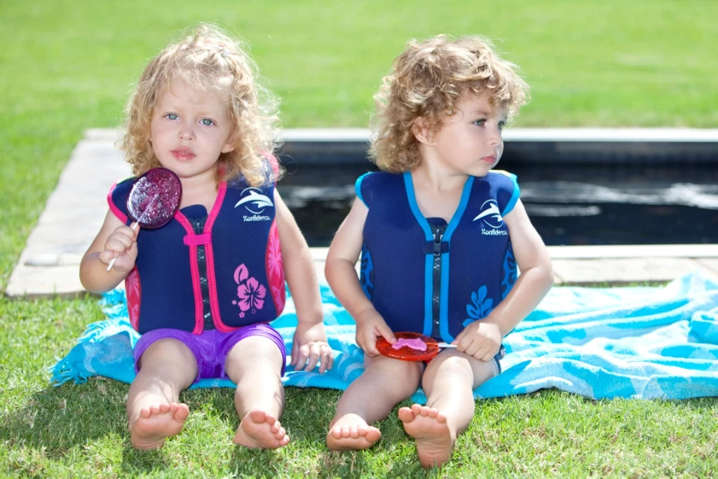 Konfidence Original Children Swim Jacket - Hamptons Navy Stripe (3 Sizes)