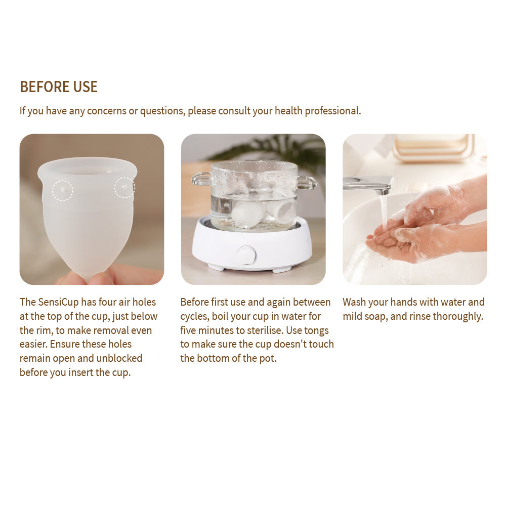 Haakaa SensiCup Frosted Menstrual Cup, 2-Pack (2 Sizes)