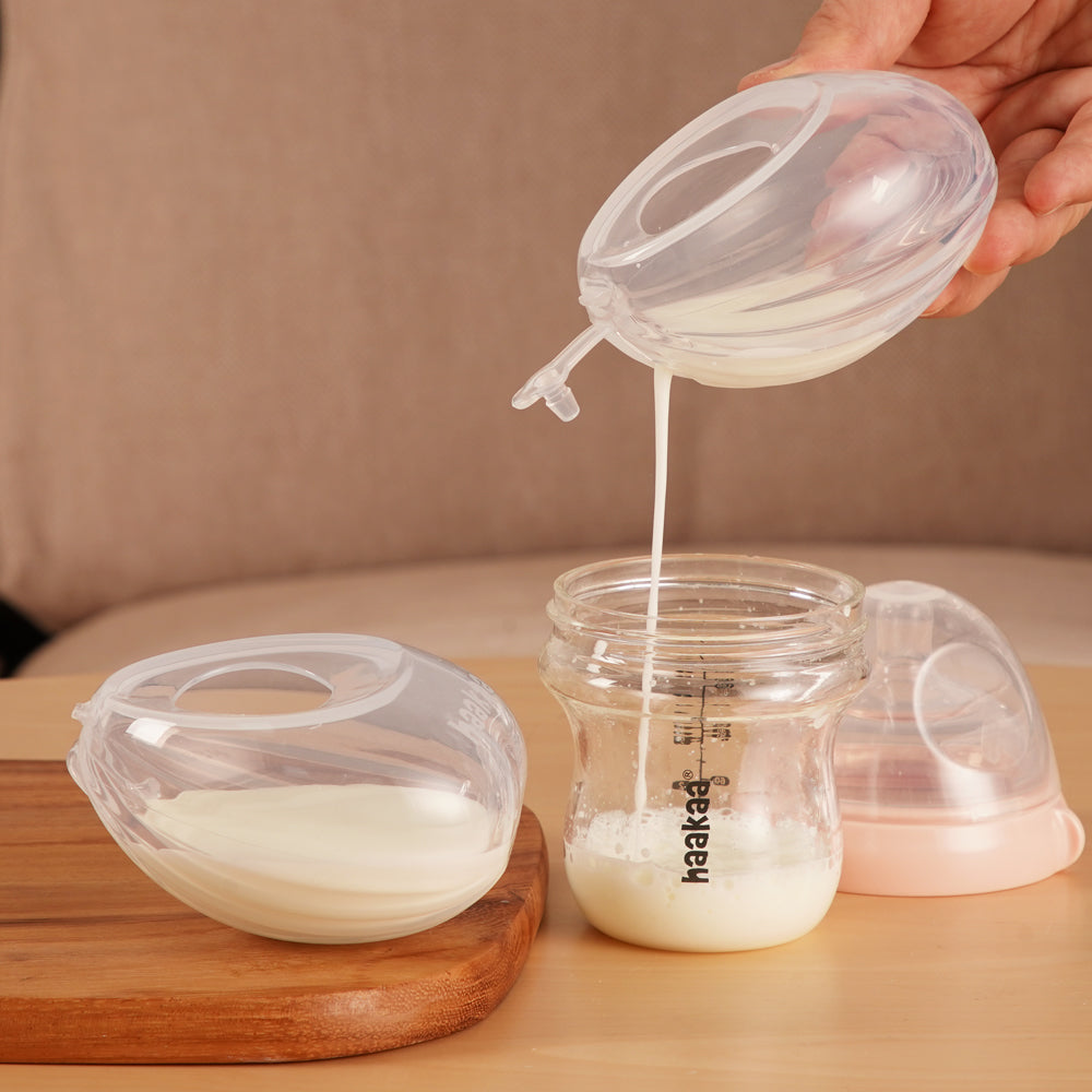 Haakaa Shell Wearable Silicone Manual Breast Pump, 2-Pack (2 Sizes)