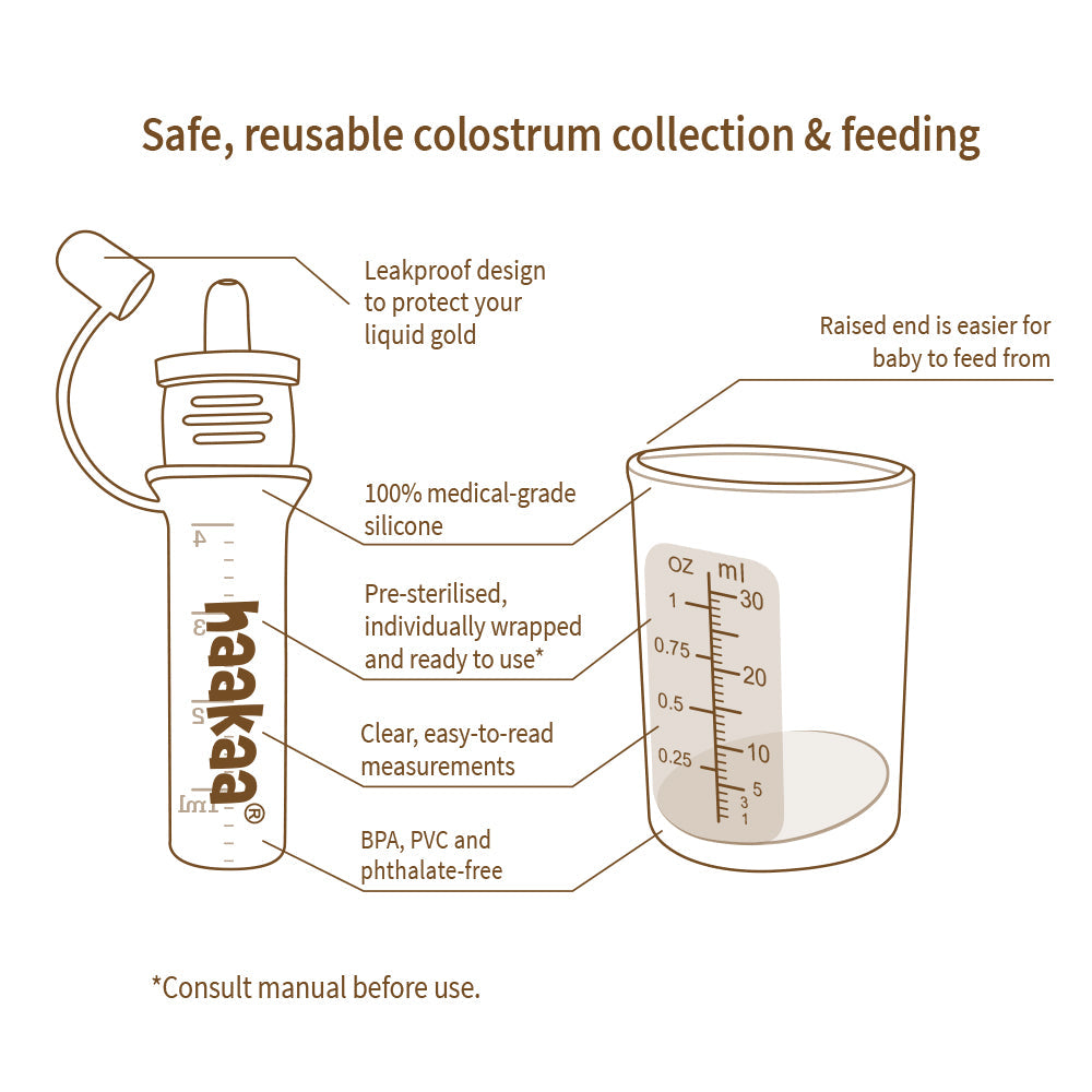 Haakaa Pre-Sterilized Silicone Colostrum Collector Feeding Pack (4ml x 6)