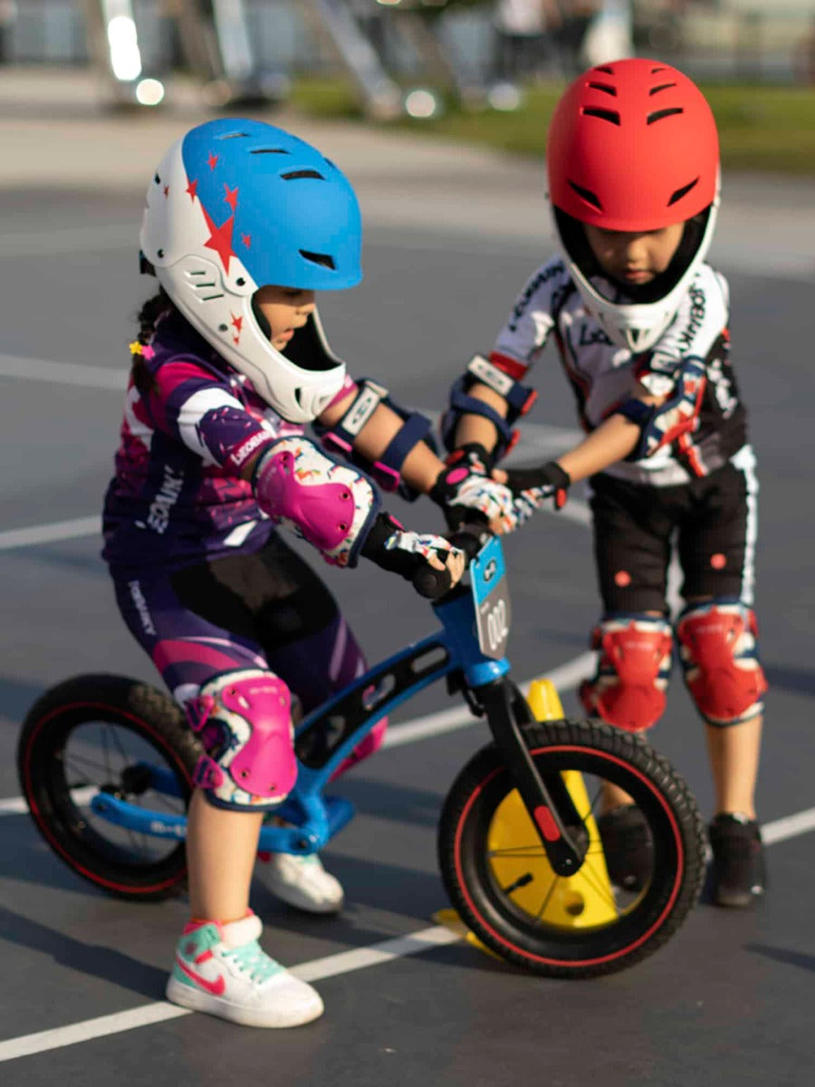 Micro Racing Helmet - White/Red (50-54cm)