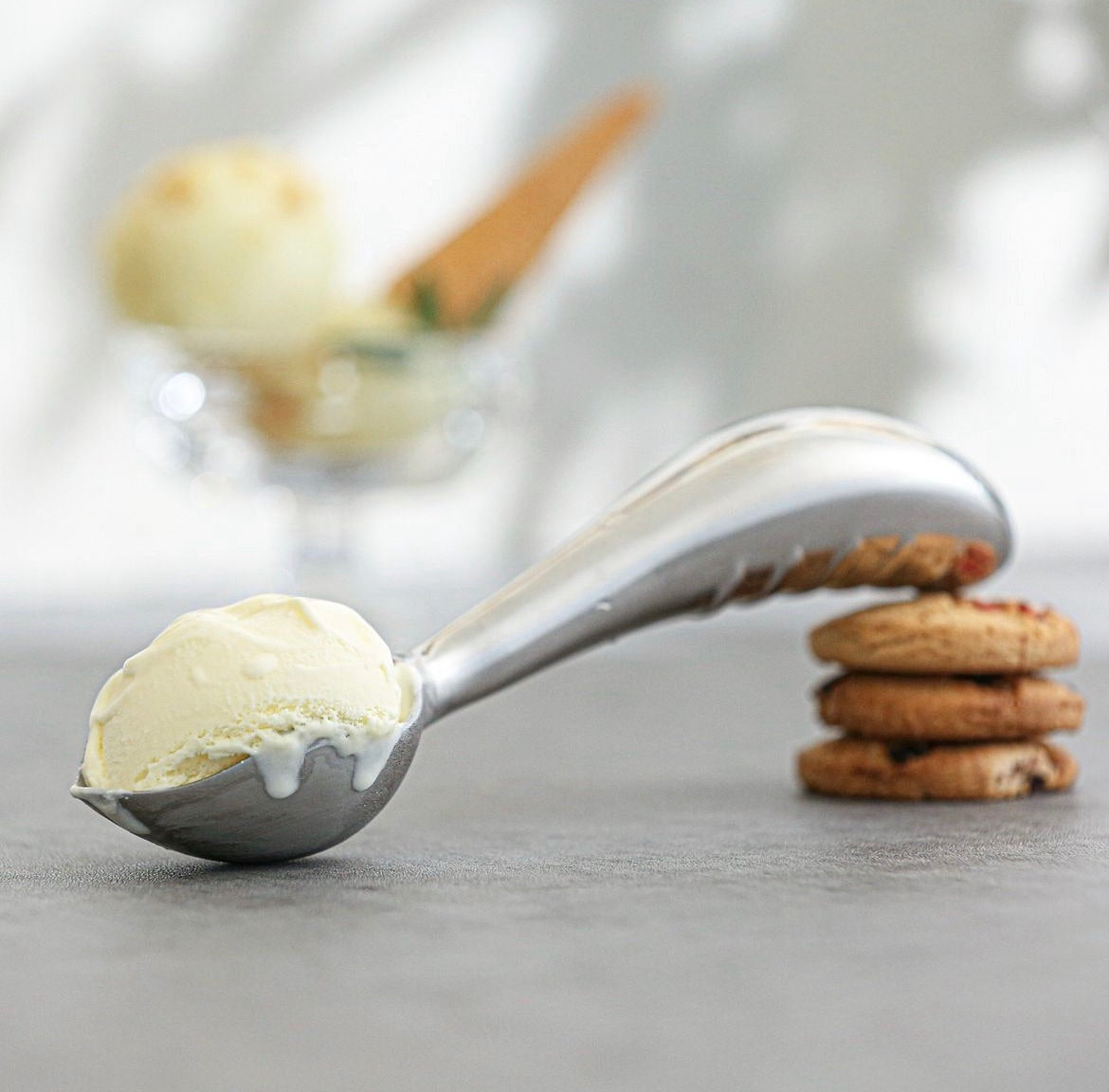 The Midnight Scoop Stainless Steel Ice Cream Scoop