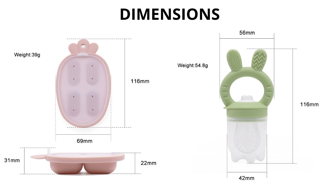 Biomom Bunny Feeder & Nibble Tray Set (6 Colors)