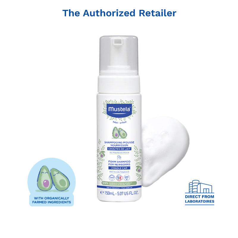 Mustela Foam Shampoo for Newborns, 150ml (New Look!) - exp 03/28