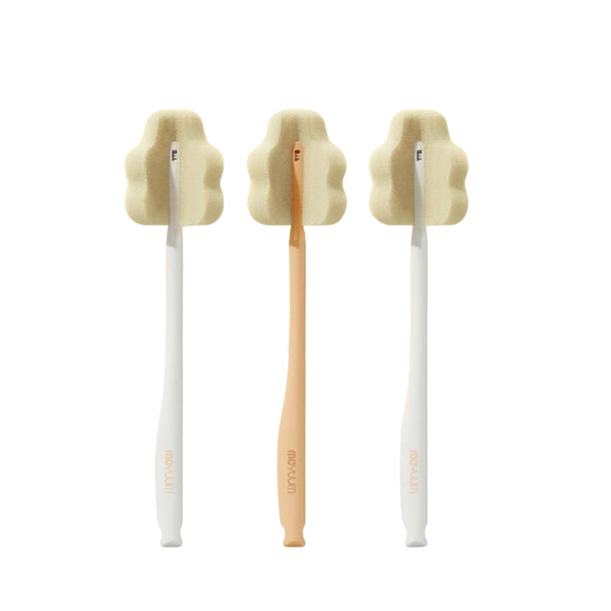 Moyuum Long-Handle Multipurpose Sponge Brush Set, 3pk