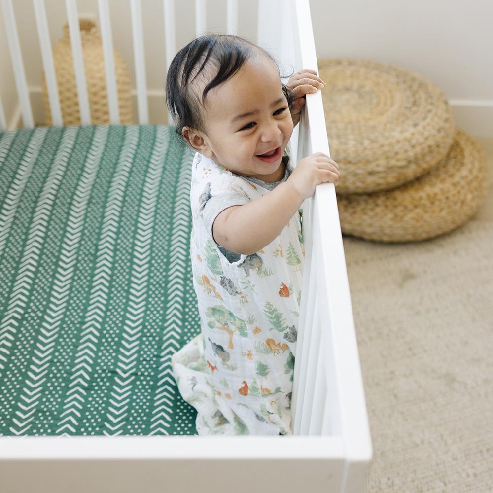 Bebe Au Lait Classic Muslin Fitted Crib Sheet (70x130cm) (18 Designs) - Pupsik Singapore