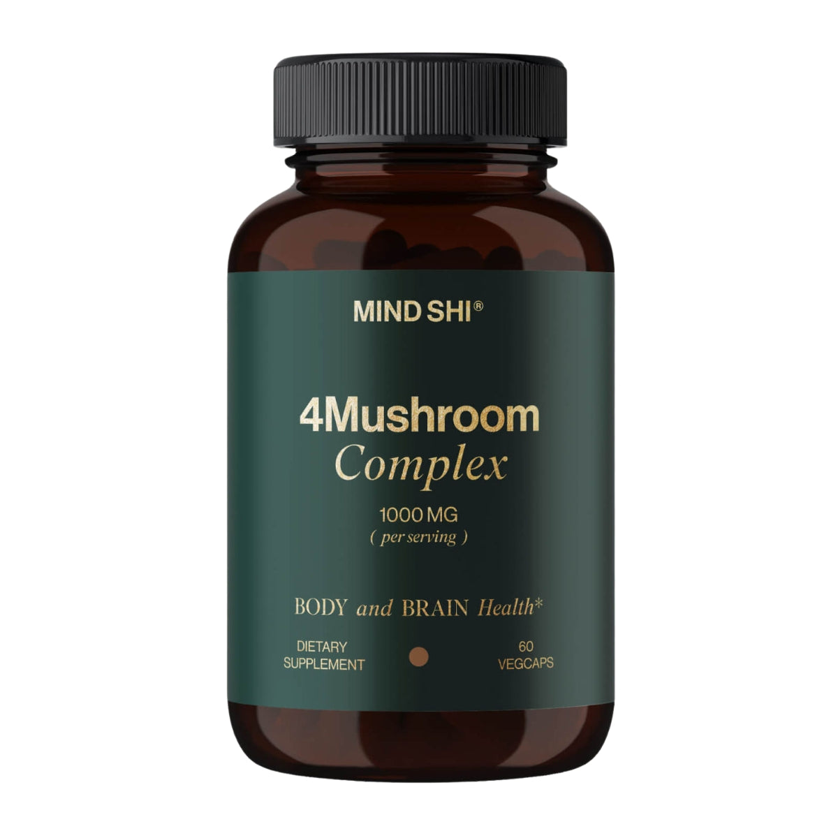 Mind Shi 4Mushroom Complex 1000mg, 60 Veg Caps (Exp 02/27)