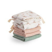 Mushie Cotton Washcloth, 5pk (2 Designs)