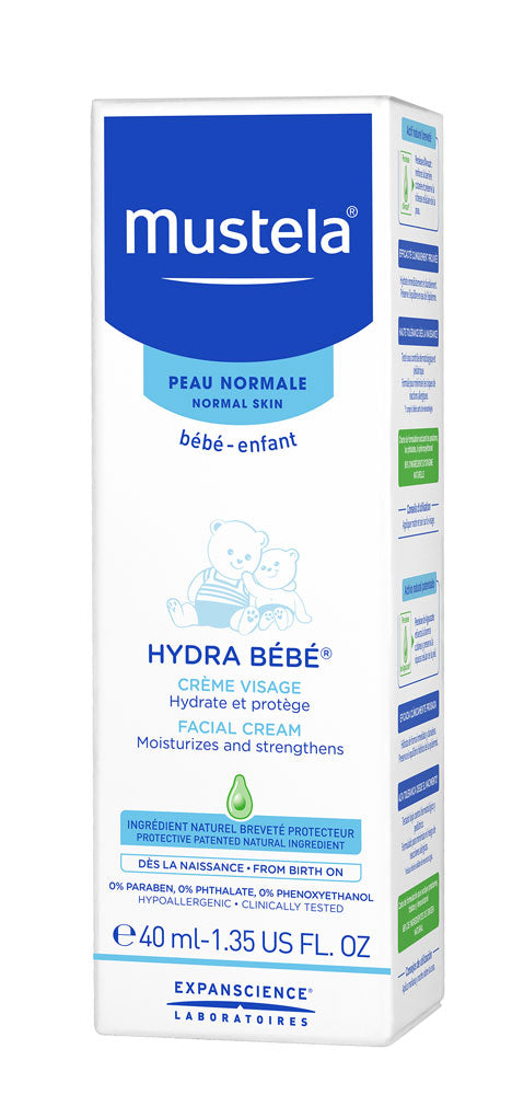Mustela Hydra Bebe Facial Cream, 40ml - exp 01/28