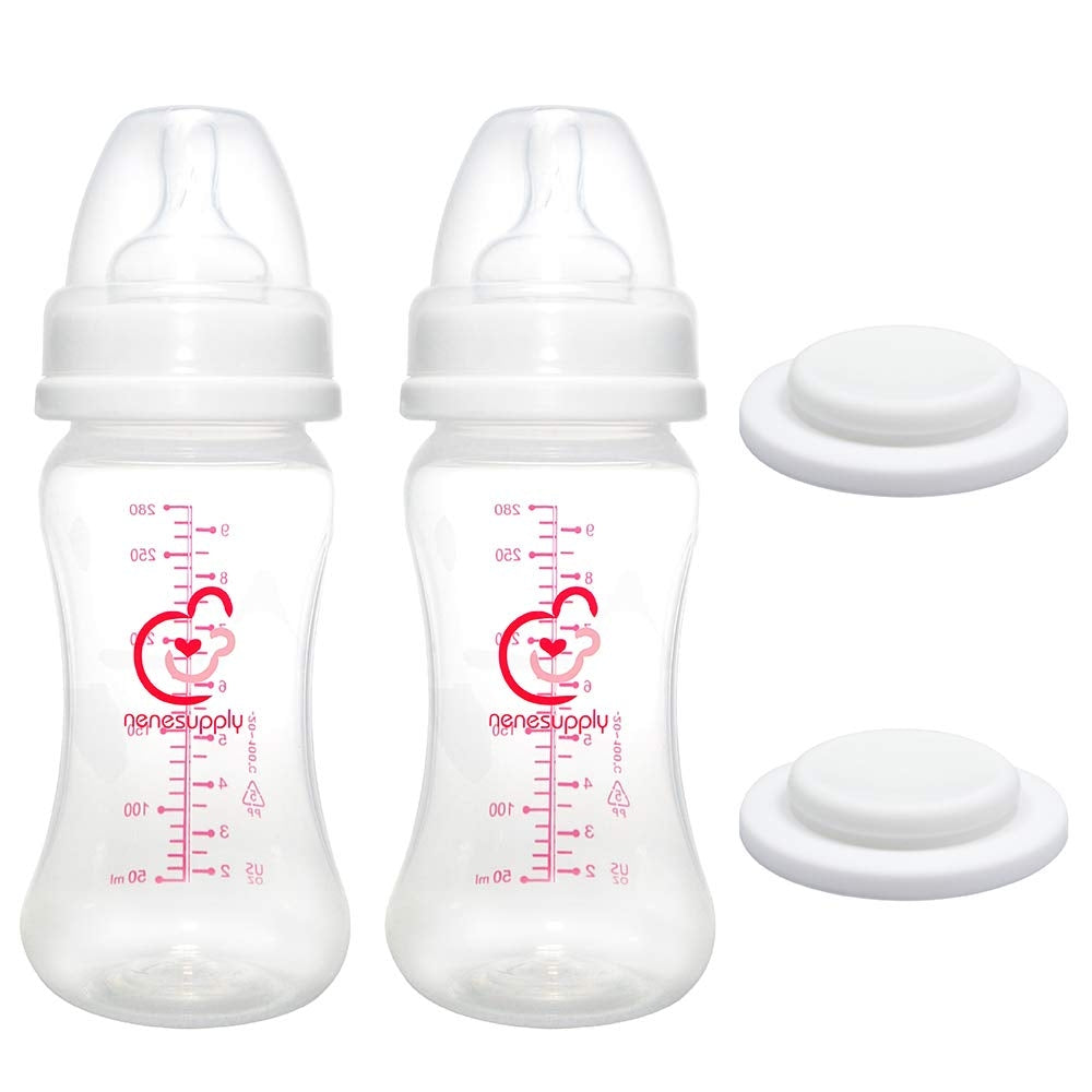 Nenesupply Wide Mouth Feeding Bottle (280ml/9oz) (2pk)