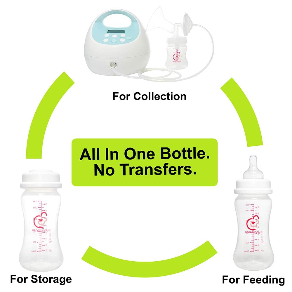 Nenesupply Wide Mouth Feeding Bottle (280ml/9oz) (2pk)