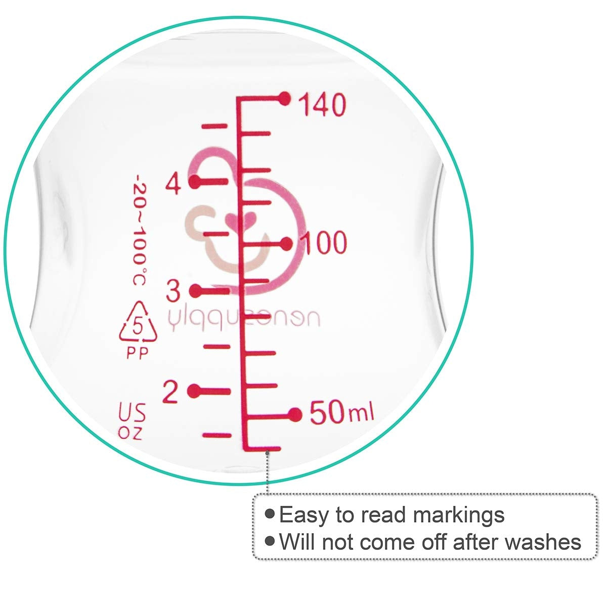 Nenesupply Wide Mouth Breastmilk Storage Bottle (280ml/9oz) (4pk)