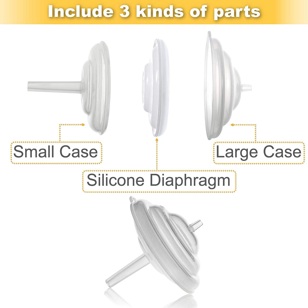 Nenesupply Long Stem Backflow Protectors for Medela Breastshield & Spectra Pump (2pc)