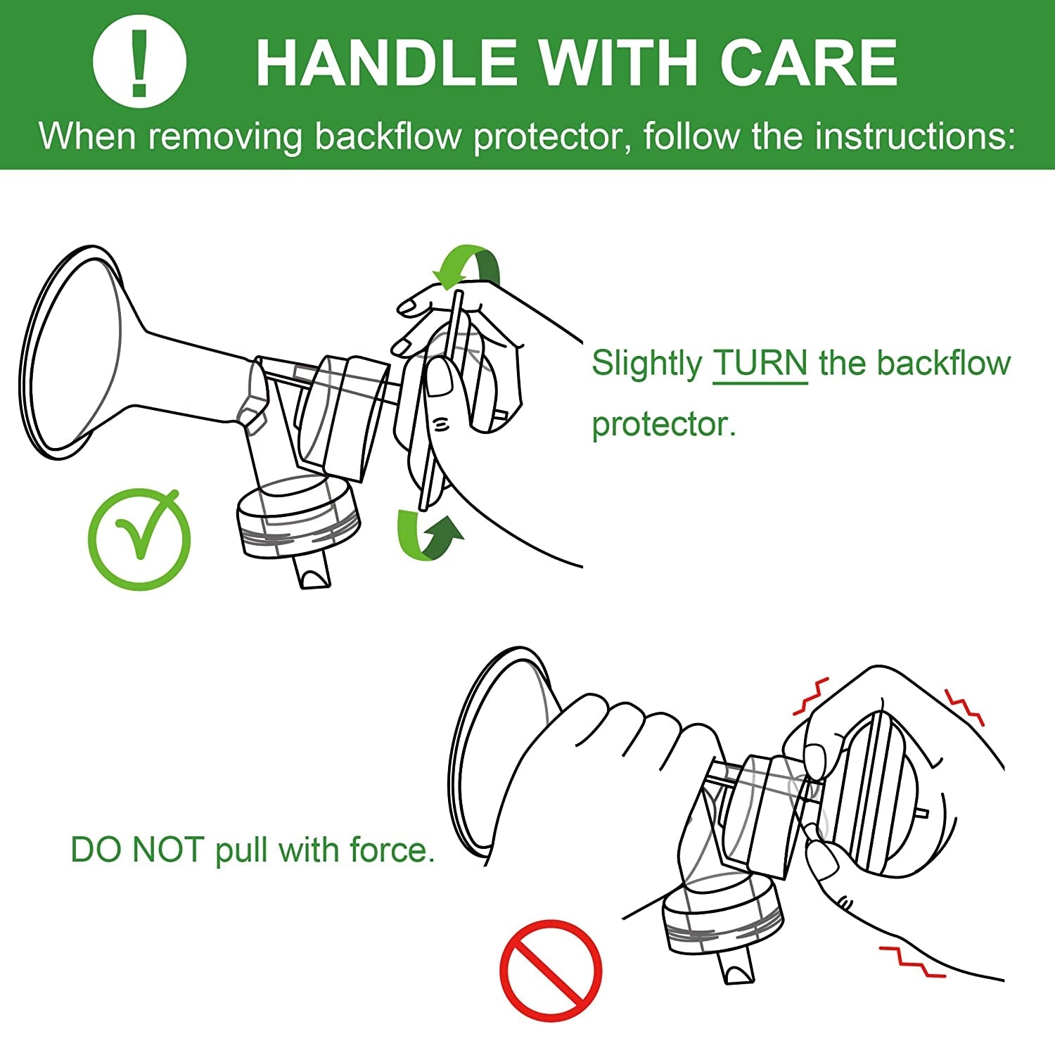 Nenesupply Long Stem Backflow Protectors for Medela Breastshield & Spectra Pump (2pc)