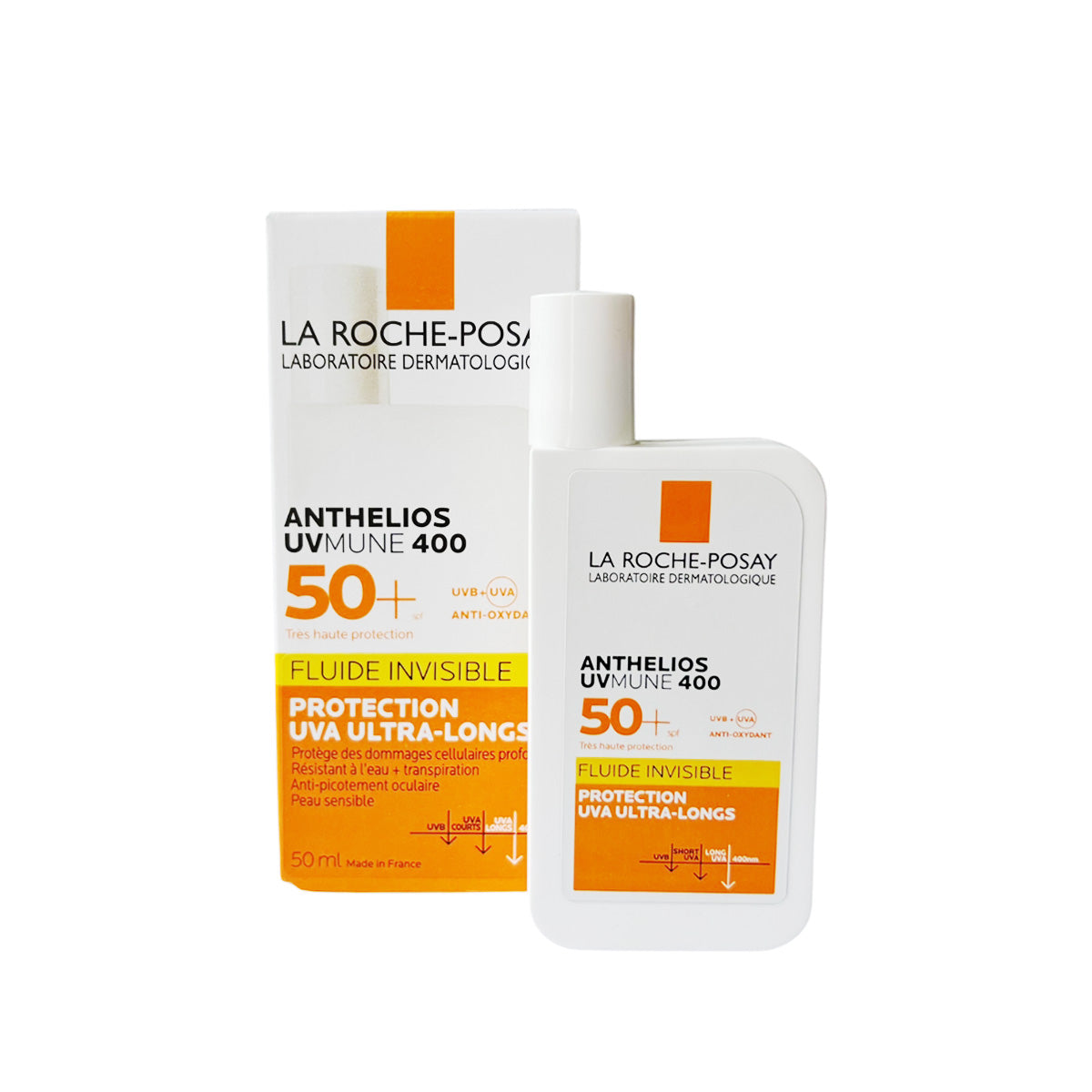 La Roche-Posay Anthelios UVMune 400 Invisible Fluid Sunscreen, SPF50+ (50ml) Made in France - Exp 01/26