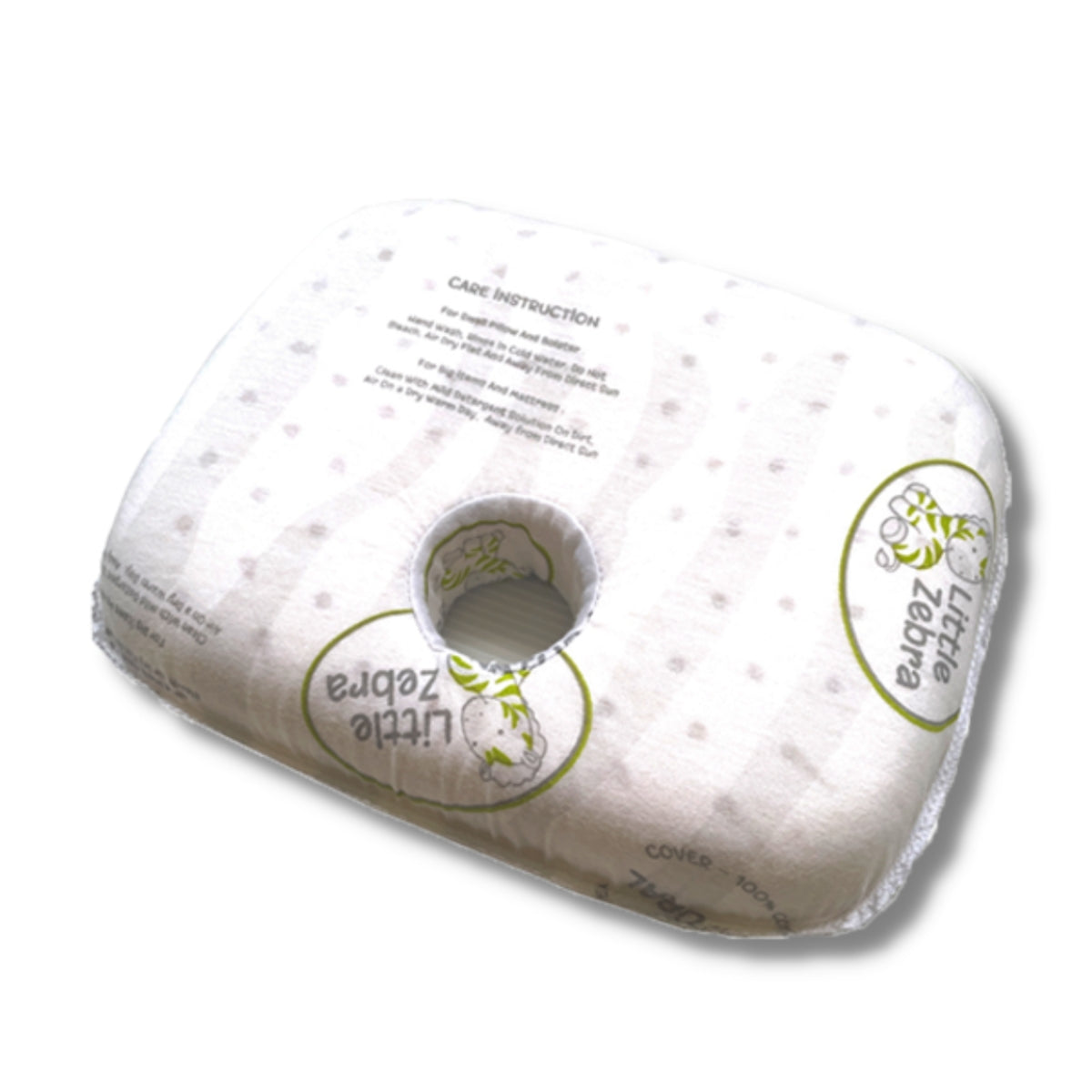 Little Zebra Latex Newborn Central Hollow Pillow (22 x 26.5cm)