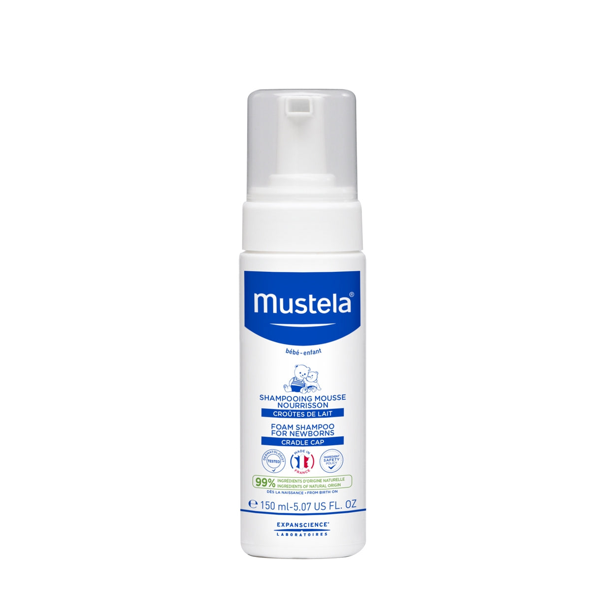 Mustela Foam Shampoo for Newborns, 150ml (New Look!) - exp 03/28