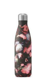 S'well Insulated Reusable Bottle, 17oz - Winter Blooms Collection - Night Peony
